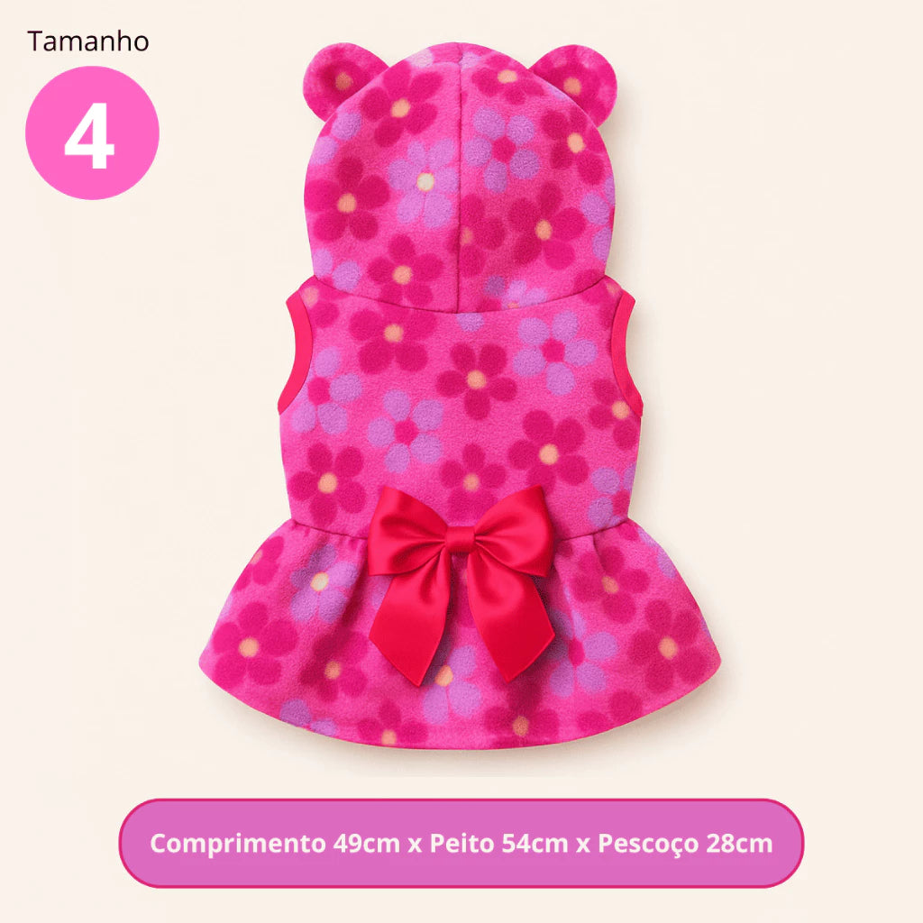 Roupa Roupinha Vestido Inverno Frio Soft para Cachorro e Gato Inverno Diversas Estampas